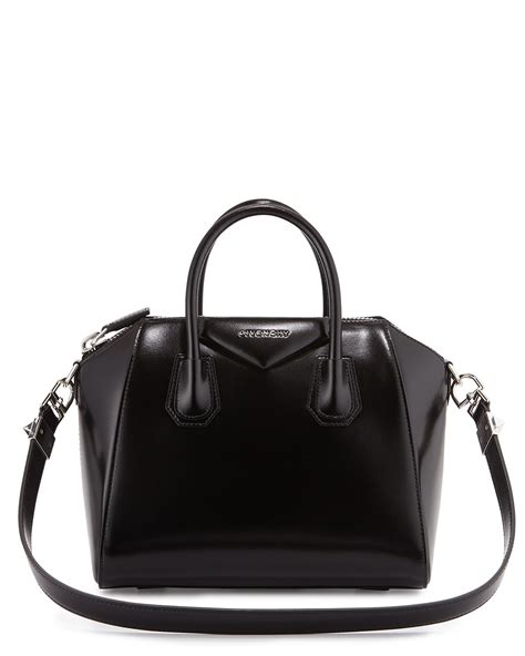 givenchy antigona mini leather satchel bag black|mini antigona lock leather satchel.